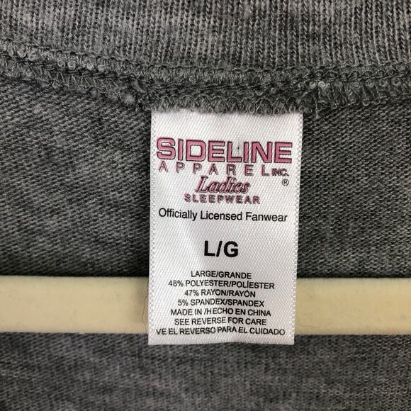 Michigan Wolverines Nightgown Womens Large Gray Soft Cozy Gown Sleep Night Shirt - Picture 5 of 8